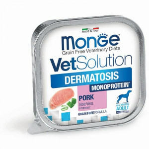 MONGE VETSOLUTION CANINE DERMATOSIS PORK konservi suņiem 150g